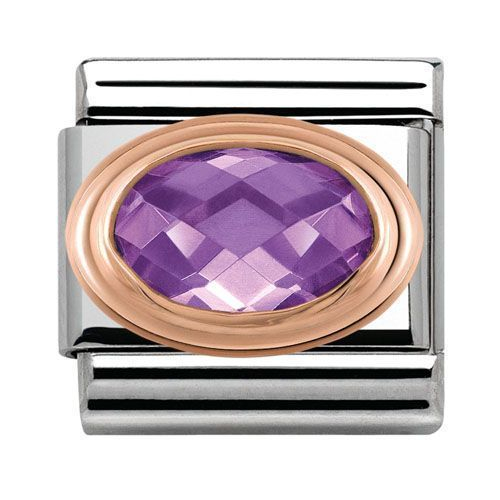 Nomination Classic - Composable Classic - 9k Roségold, Edelstahl, Zirkonia - 430601/001