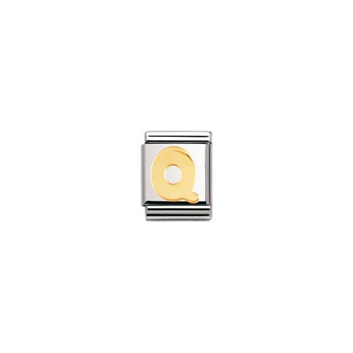 Nomination BIG - BUCHSTABE Edelstahl und 18K-Gold (Q)