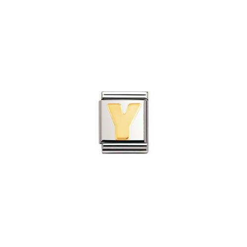 Nomination BIG - BUCHSTABE Edelstahl und 18K-Gold (Y)