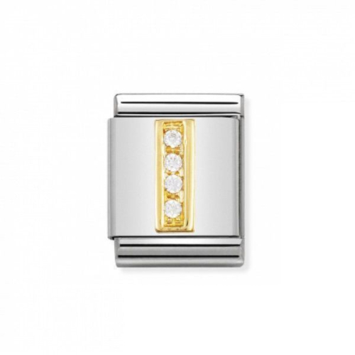 Nomination BIG - BUCHSTABEN Edelstahl, 18K-Gold und Cubic Zirc. (I)
