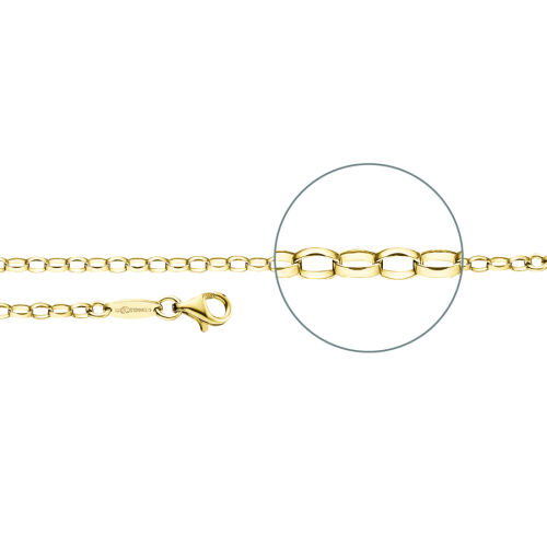 Der Kettenmacher Halskette - Ankerkette Oval Vergoldet - A1G