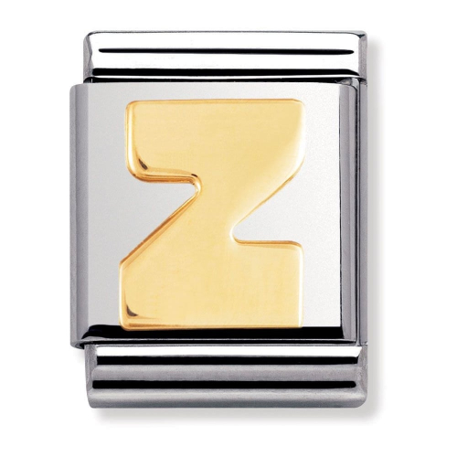 Nomination BIG - BUCHSTABE Edelstahl und 18K-Gold (Z)