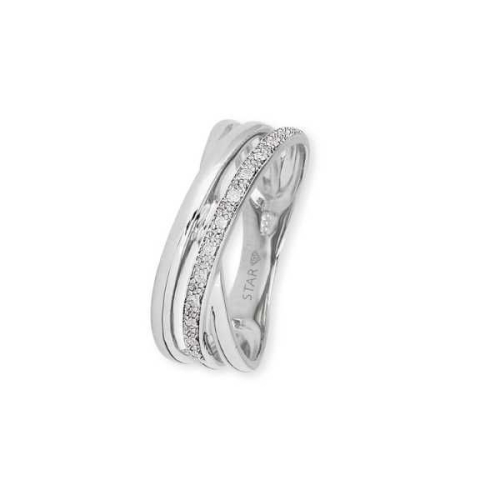 Stardiamant Ring - Brillant Weißgold 585 - D6483W