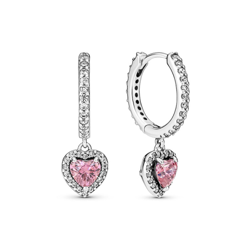 Pandora Creolen - Sparkling Halo Heart Hoop - 291445C01