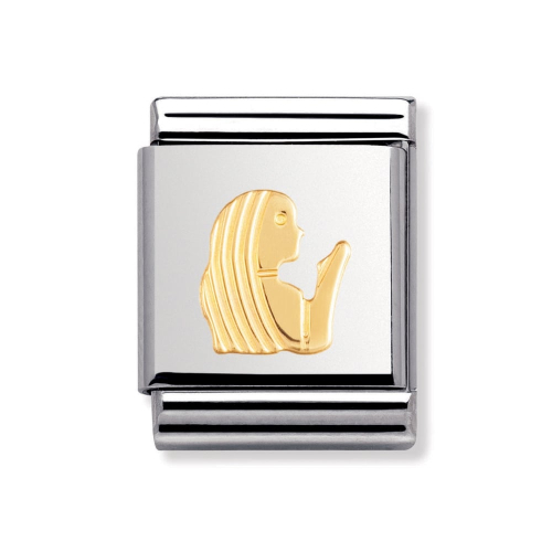 Nomination BIG - STERNZ. Edelstahl und 18K-Gold (Jungfrau)