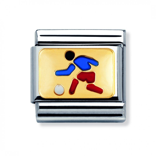 Nomination Classic - SPORTS Edelstahl, Email und 18K-Gold (Fu?ballspieler) - 030203/02	