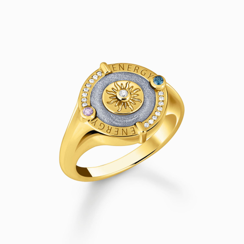 Thomas Sabo Ring - Siegelring mit Sonnensymbol - TR2449-974-1