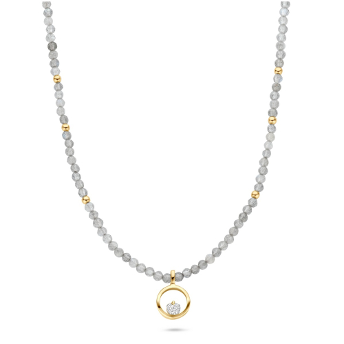 FJF JEWELLERY Halskette - Icon Heart Stone Edition Labradorite - FJF0010050YLR