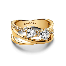 Pandora gold bow ring discount