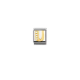 BUCHSTABEN Edelstahl, 18K-Gold und Cubic Zirc. (U)