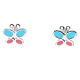 Silber - Schmetterling bunt - SK16