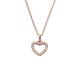 Silbercollier Herz rose - M262079