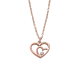 Silbercollier Herz rose - M262088