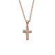 Silbercollier Kreuz rose - M262094