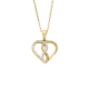 Silbercollier Herz gold - M262115