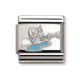 SilverShine aus Edelstahl mit 925er Silber und Emaille - himmelblauer Engel - 330204/12