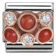 Composable Classic - 9k Roségold, Edelstahl, Edelsteine - Haufen mit roter Koralle - 430307/03