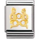 STERNZEICHEN Edelstahl, 18K-Gold und Cubic Zirc. (Zwilling)