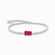 Tennisarmband mit rotem Goldbären - A2187-052-10-L19V