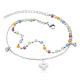 FLOWER-COLOUR BEADS FUßKETTE - JJAC31058S