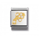 STERNZEICHEN Edelstahl, 18K-Gold und Cubic Zirc. (Wassermann) - 032302/11