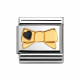 Emaille, Gold - Schleife mit Herz - 030285/44