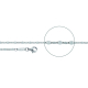 Plättchenkette Diamantiert Silber- PL-40S