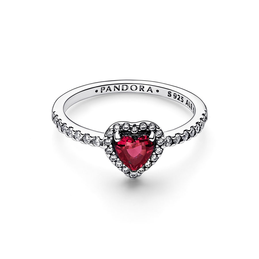 Pandora Ring für Damen - Sparkling Red Elevated Heart - 198421C02 online kaufen